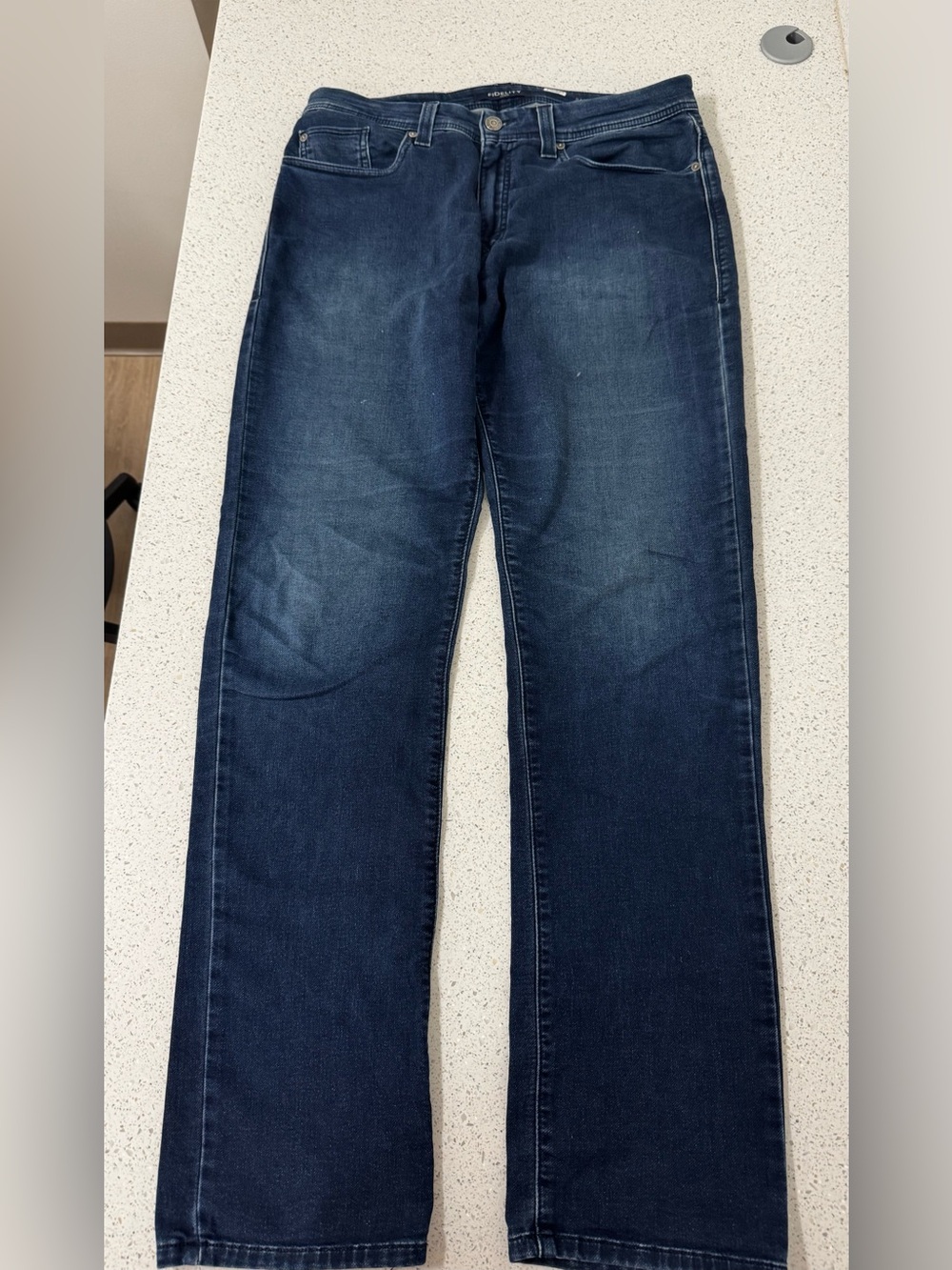 Fidelity Jimmy Jeans Mens 33 L Blue Slim Straight Stretch Premium Denim 33 X 35